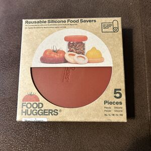Food Huggers Reusable Silicone Food Savers Huggers, Set of 5 NEW XL/L/M/S/XS